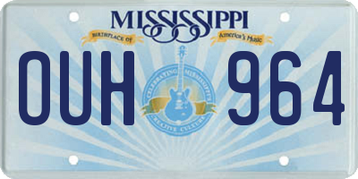 MS license plate OUH964