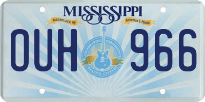 MS license plate OUH966