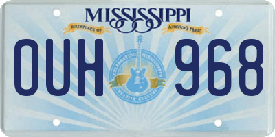 MS license plate OUH968