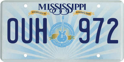 MS license plate OUH972