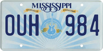 MS license plate OUH984