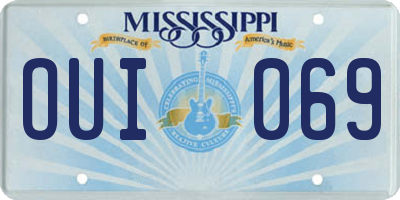 MS license plate OUI069