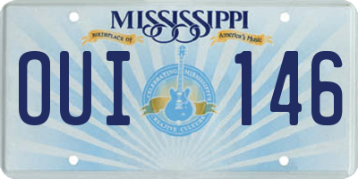 MS license plate OUI146