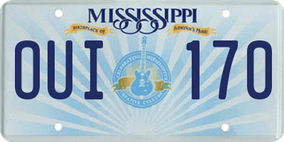 MS license plate OUI170