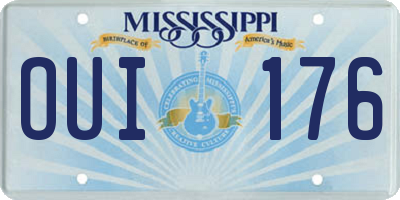 MS license plate OUI176