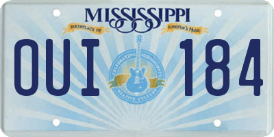 MS license plate OUI184
