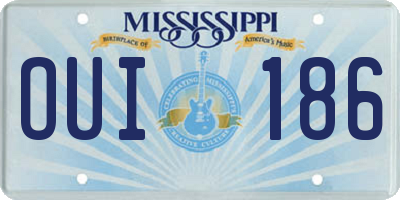 MS license plate OUI186