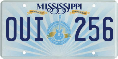 MS license plate OUI256