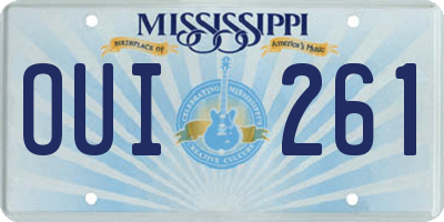 MS license plate OUI261