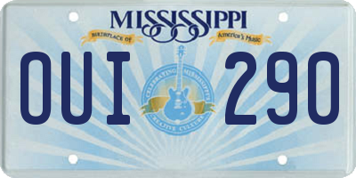 MS license plate OUI290