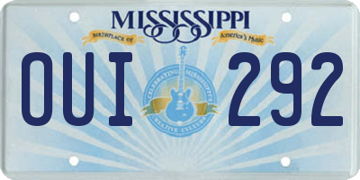 MS license plate OUI292