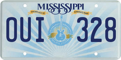 MS license plate OUI328