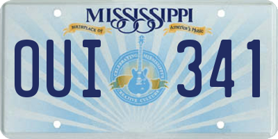 MS license plate OUI341