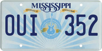 MS license plate OUI352