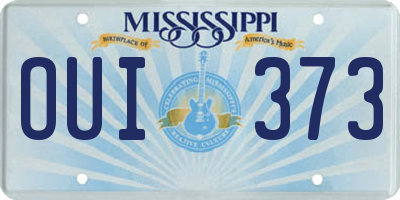 MS license plate OUI373