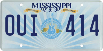 MS license plate OUI414
