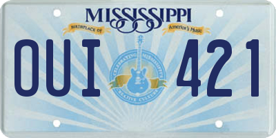 MS license plate OUI421
