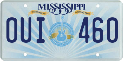 MS license plate OUI460