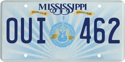 MS license plate OUI462