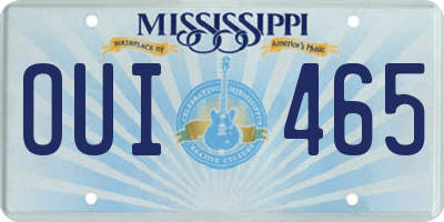 MS license plate OUI465