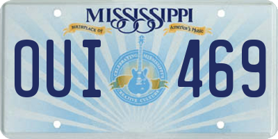 MS license plate OUI469
