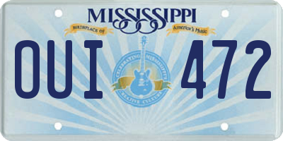 MS license plate OUI472