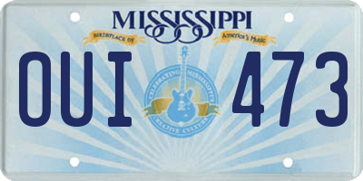 MS license plate OUI473