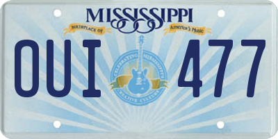 MS license plate OUI477