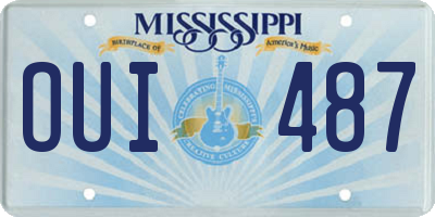 MS license plate OUI487
