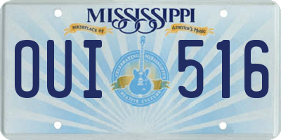 MS license plate OUI516