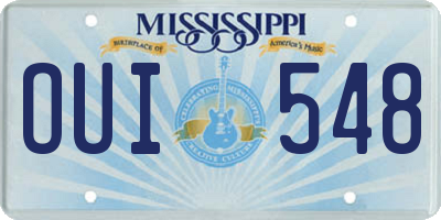 MS license plate OUI548