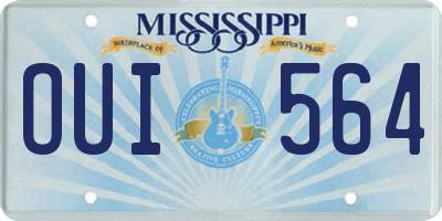 MS license plate OUI564