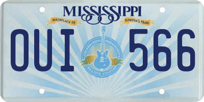 MS license plate OUI566