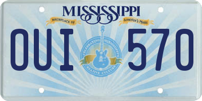 MS license plate OUI570