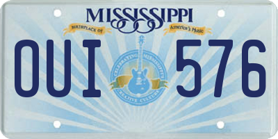 MS license plate OUI576