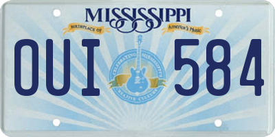 MS license plate OUI584