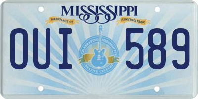 MS license plate OUI589