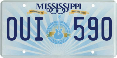MS license plate OUI590