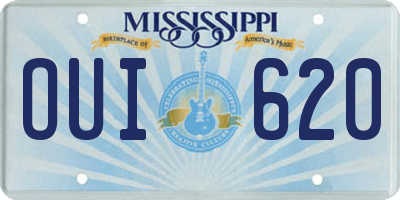 MS license plate OUI620