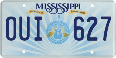 MS license plate OUI627