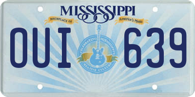 MS license plate OUI639
