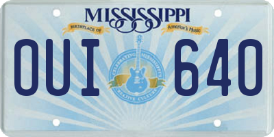 MS license plate OUI640