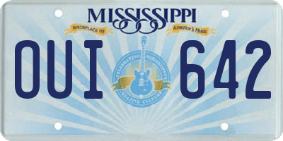 MS license plate OUI642