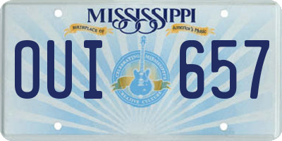 MS license plate OUI657