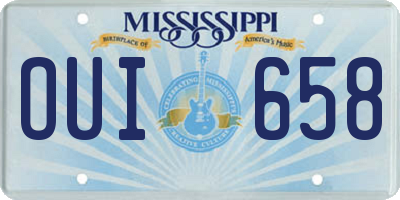MS license plate OUI658