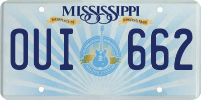 MS license plate OUI662