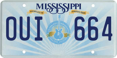 MS license plate OUI664