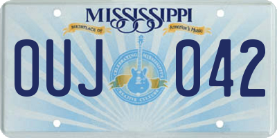 MS license plate OUJ042