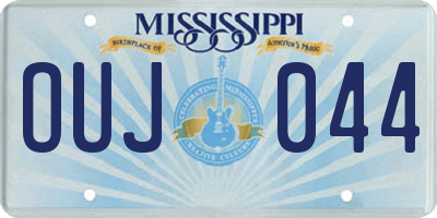 MS license plate OUJ044