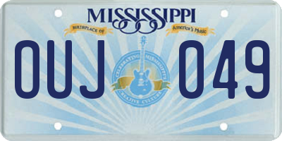MS license plate OUJ049